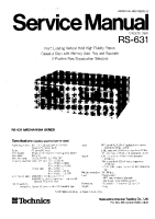 Technics - RS-631 - Service manual 